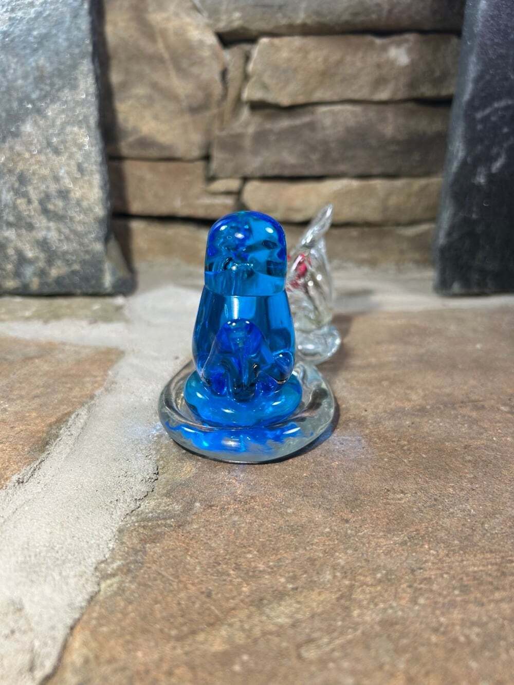 HTF Leo Ward Blue Bird Of Happiness On Clear Base With Flower Signed 1994 - Picture 12 of 12